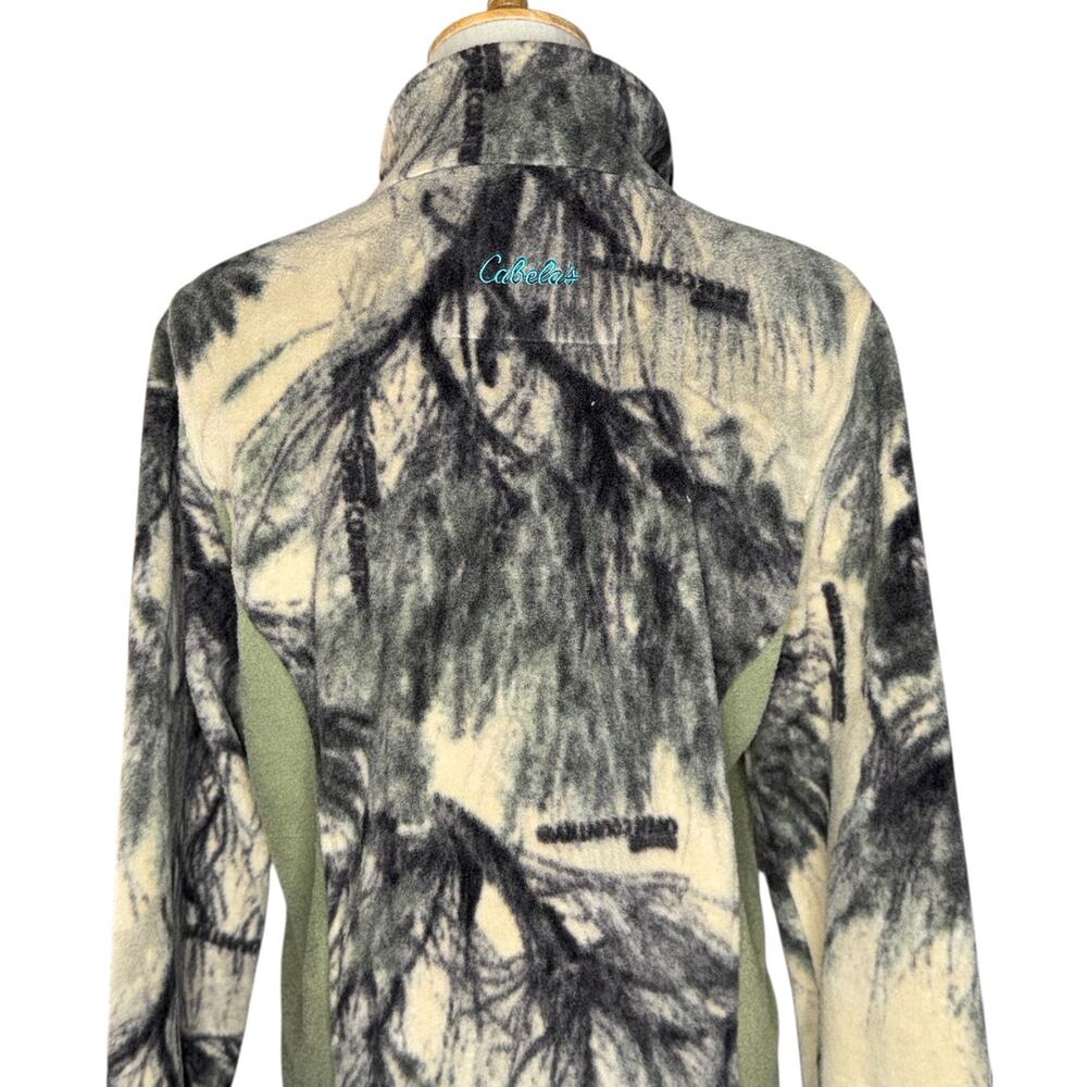 Cabela's Women's Camo Fleece Quarter Zip Pullover Sweater Size Medium Outdoors - Picture 7 of 12